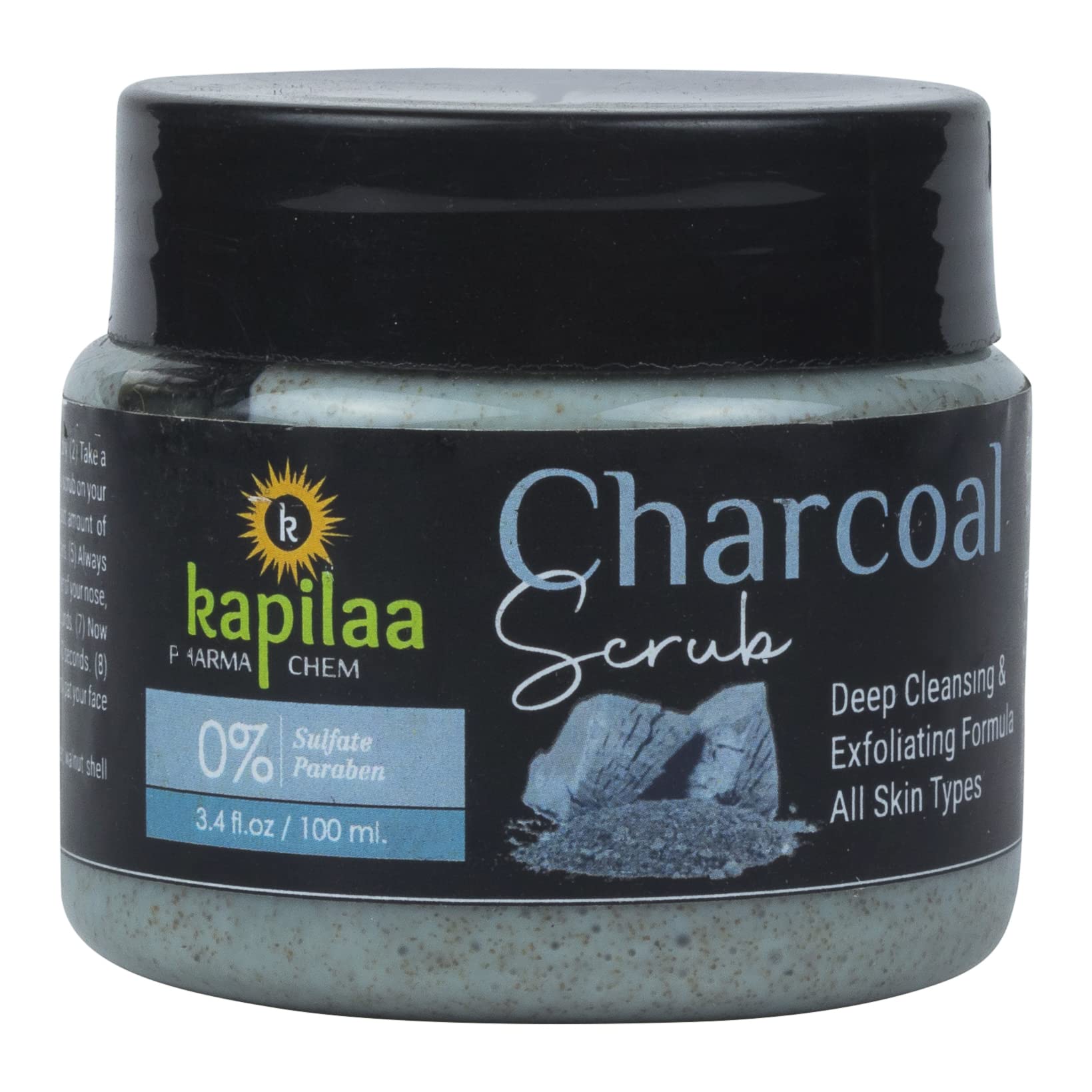 Kapilaa Pharma Chem Charcoal & Soothing Moisturizer Cream for Oily & Normal Skin - 100ml | Deep Cleansing & Hydration | Perfect for Daily Skincare Routine & Acne-Prone Skin