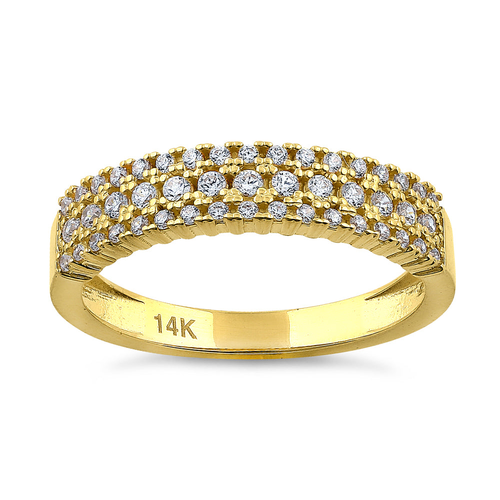 14K Yellow Gold Cluster Diamond Ring - 0.39 ct Natural Diamond Engagement Ring for Women, Perfect for Anniversary, Proposal & Wedding Jewelry Gift