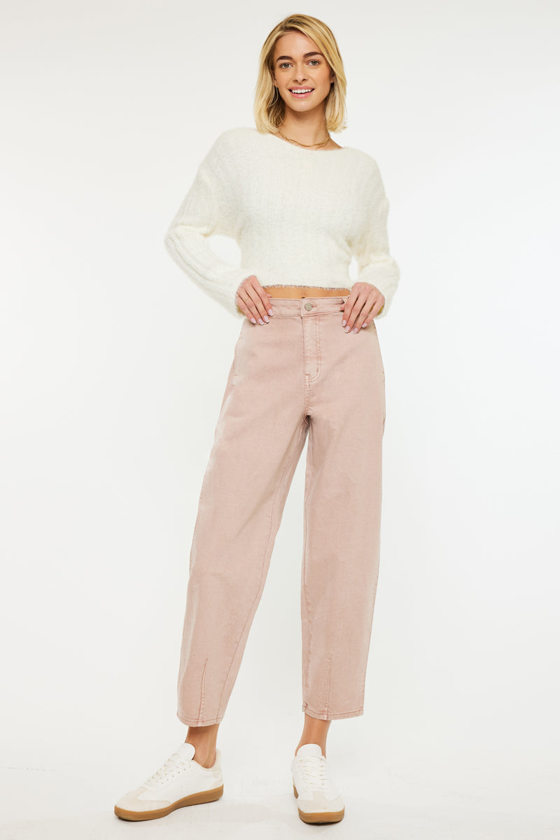 Mar High Rise Slim Barrel Jeans for Women - Trendy Skinny Fit Stretch Denim Pants | Perfect for Casual Wear, Office & Night Out