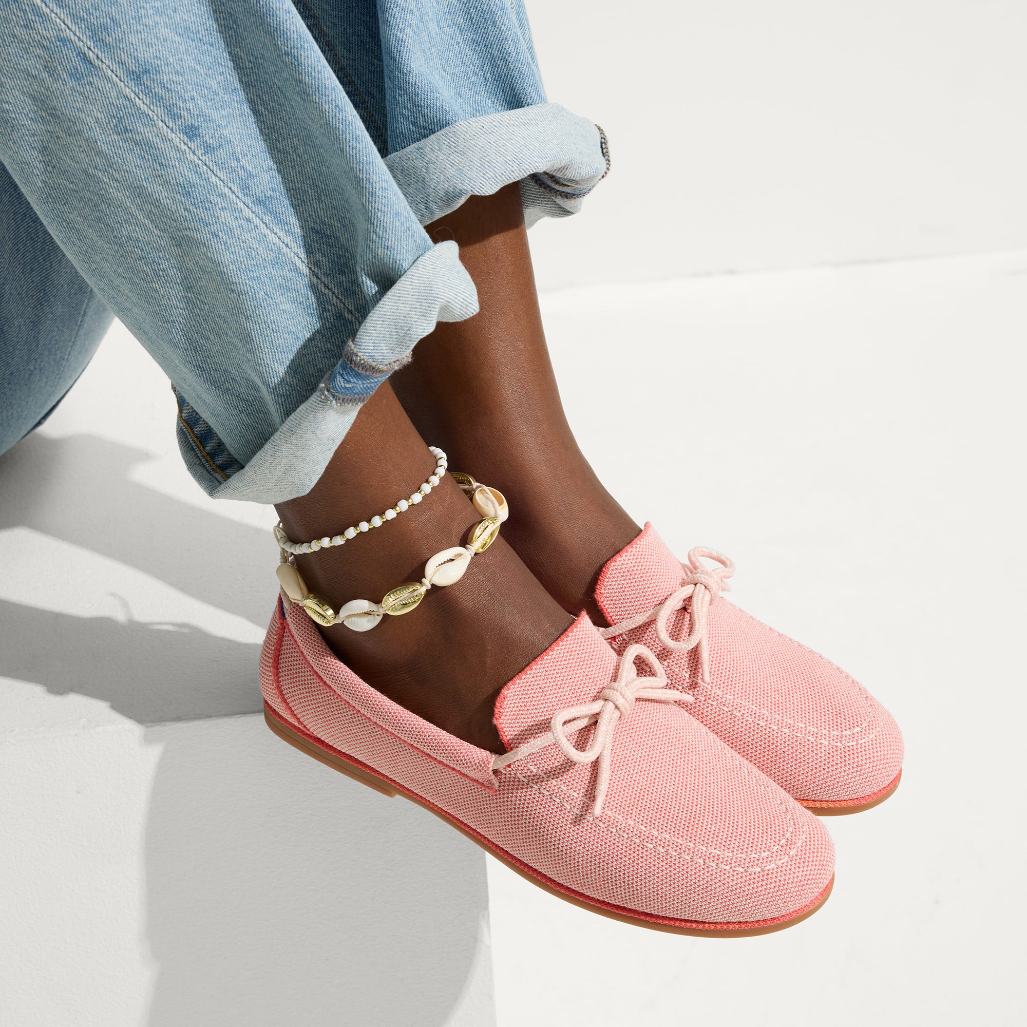 Boat Shoes for Men & Women | Sunbaked Pink Casual Slip-On Deck Shoes | Perfect for Sailing, Boating & Summer Outfits