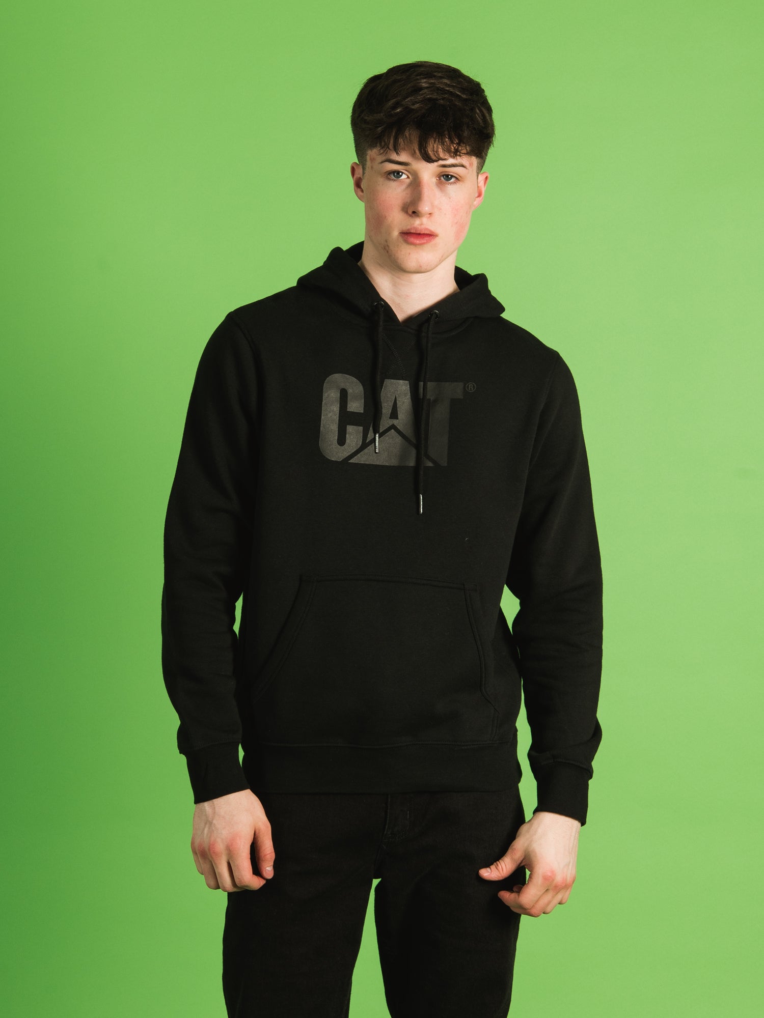 Caterpillar Foundation Pullover Hoodie - Men's Heavyweight Fleece Sweatshirt for Work & Outdoor | Clearance Sale | Perfect for Construction, Hiking & Casual Wear
