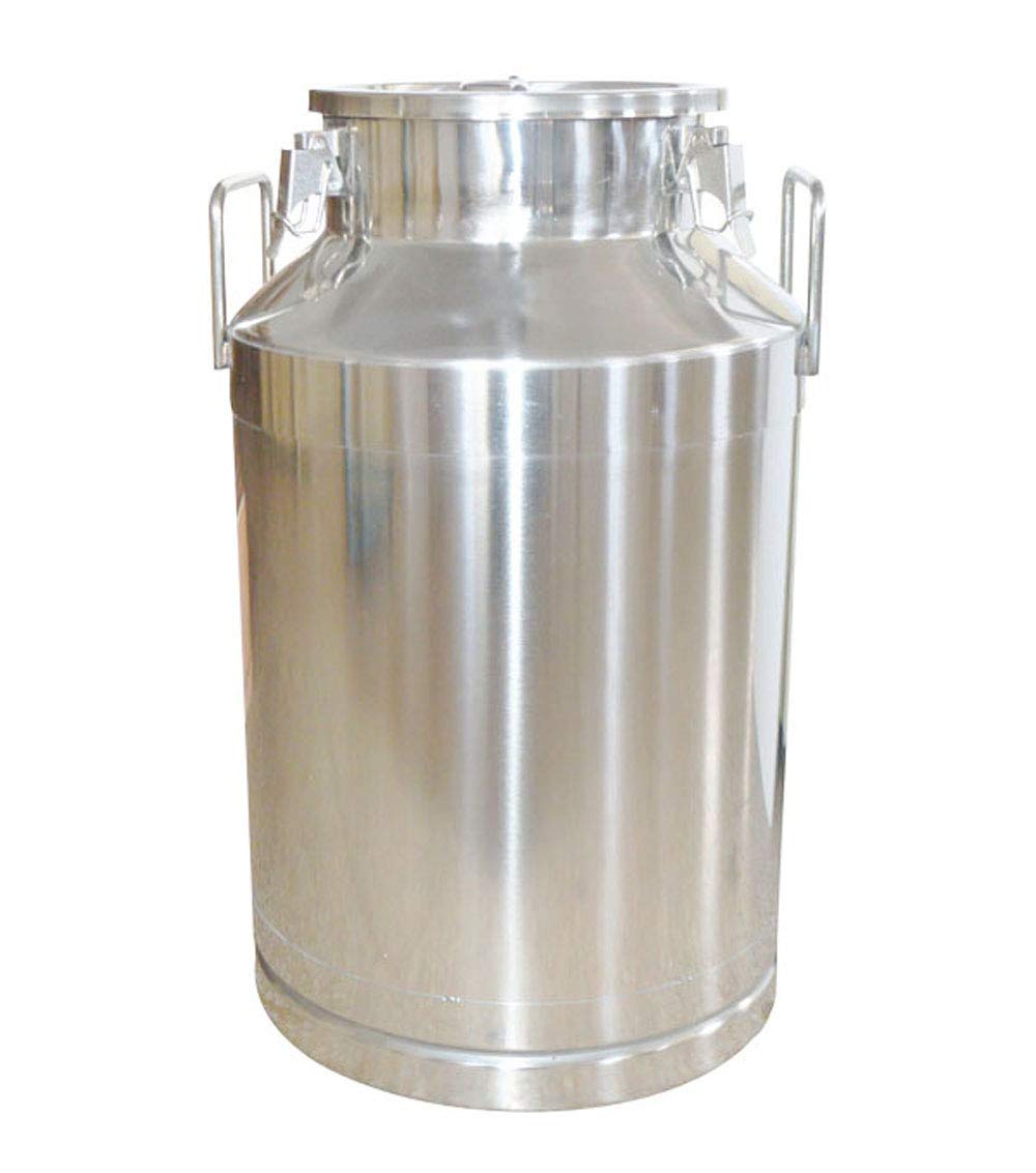 INTBUYING 60L/15.8 Gallon 304 Stainless Steel Milk Can with Silicone Sealed Lid - Food Grade Container for Milk, Honey, Juice & Oil Storage - Perfect for Dairy Farms, Commercial Kitchens & Home Brewing