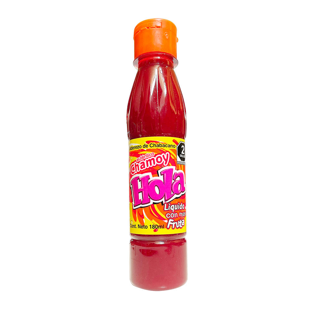 Hola Saladitos Chamoy Liquid - 6oz Bottle | Spicy & Tangy Mexican Fruit Seasoning for Snacks, Fruits & Drinks | Perfect for Candy, Cocktails & Party Platters