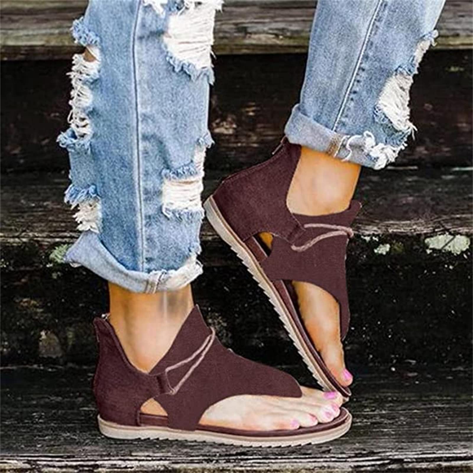 Women's Dressy Summer Sandals - Comfortable Thong Flip Flops with Clip Toe for Beach, Walking & Casual Wear | Stylish Flat Sandals for Outdoor Activities, Vacations & Everyday Use