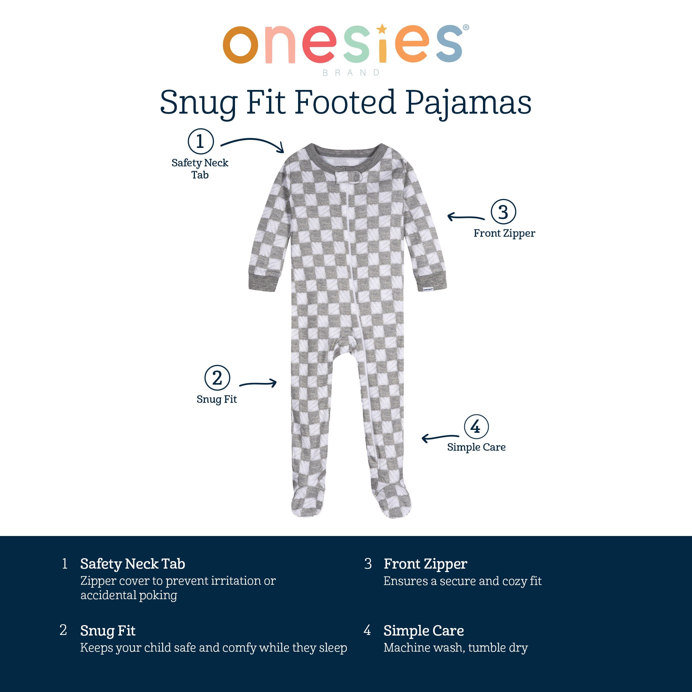 4 Pack Baby Girls' Lemon Print Snug Fit Footed Pajamas - Soft Cotton Sleepwear for Infants & Toddlers - Perfect for Nursery, Bedtime & Playtime
