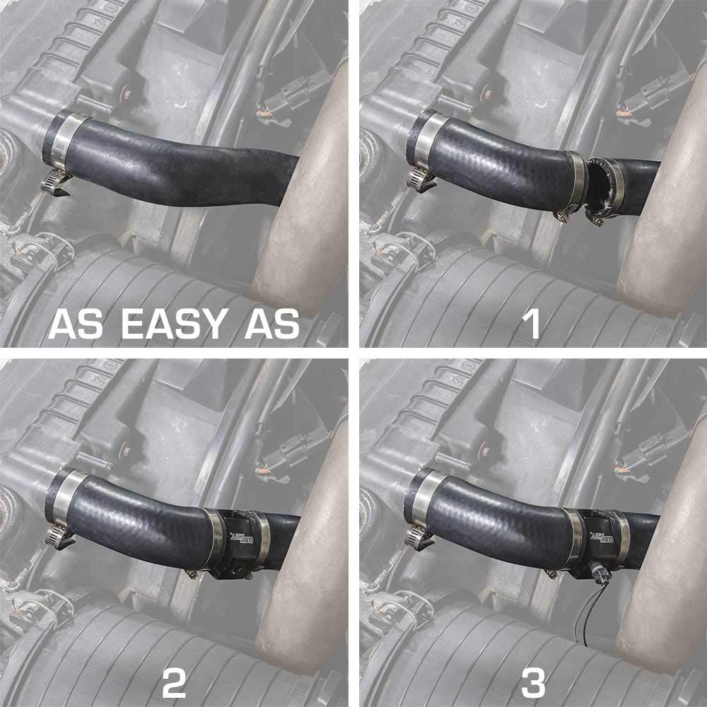 GlowShift 32mm Radiator Hose Adapter for Water Temp Gauge - Perfect for Car Cooling System