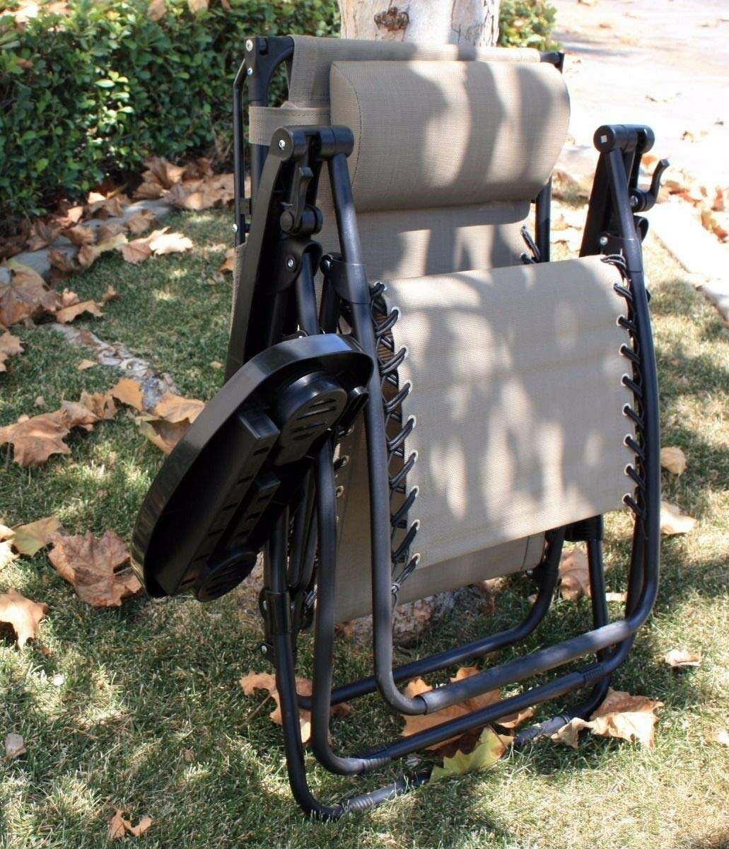 Premium Zero Gravity Folding Recliner Chair with Adjustable Canopy & Cup Holder - Portable Outdoor Lounge Chair for Patio, Beach, Camping & Backyard Relaxation