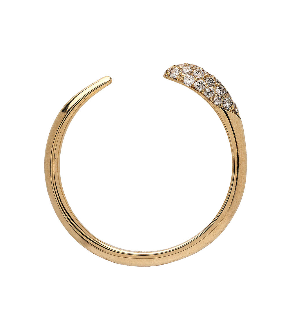 14K Gold Diamond Open Nesting Band Comet Ring for Women - Elegant Stackable Wedding Ring Set, Perfect for Engagement, Anniversary & Everyday Wear