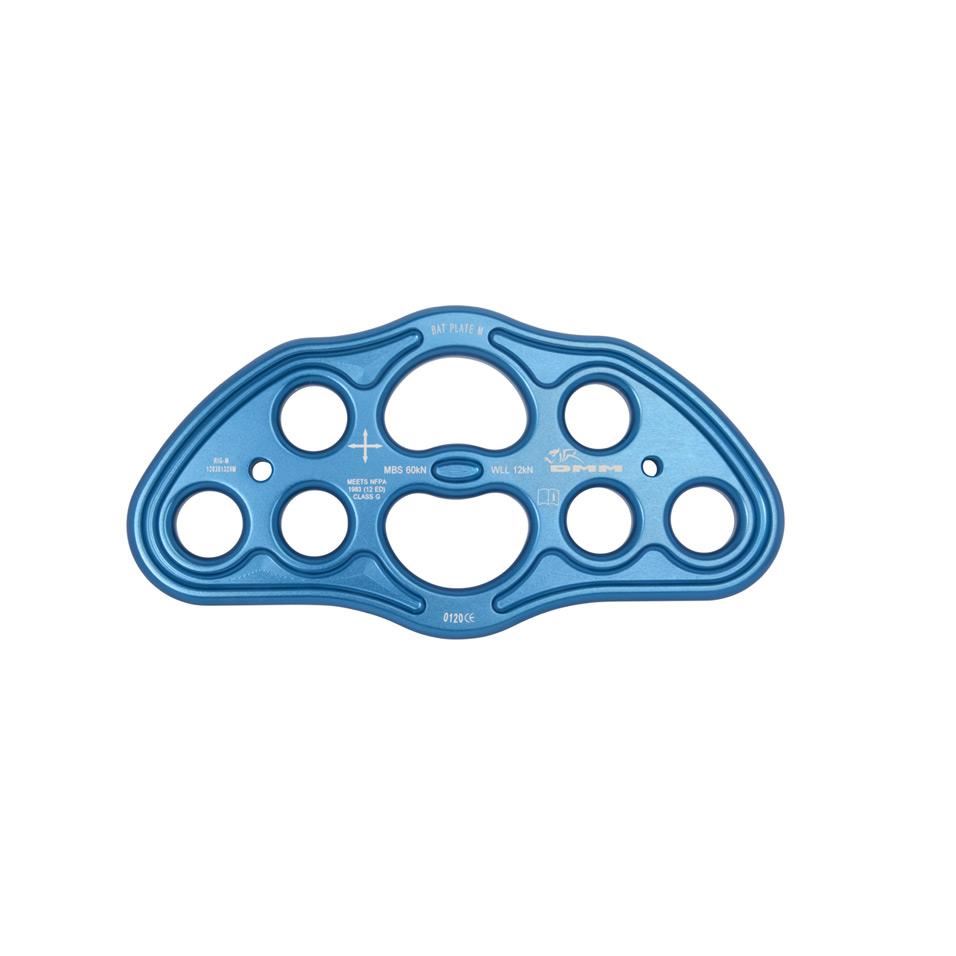 DMM RIG M BL Medium Bat Plate - Lightweight Climbing Gear for Mountaineering & Rock Climbing | Blue