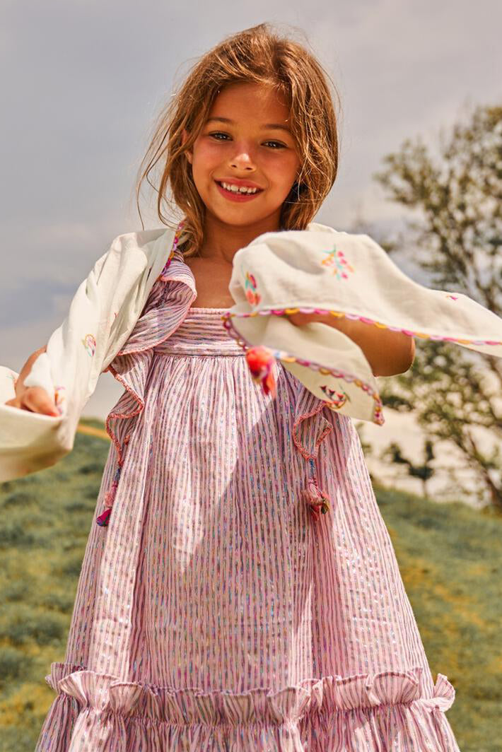 Nellystella Robin Striped Ballet Dress for Girls - Perfect for Dance Classes, Recitals & Special Occasions