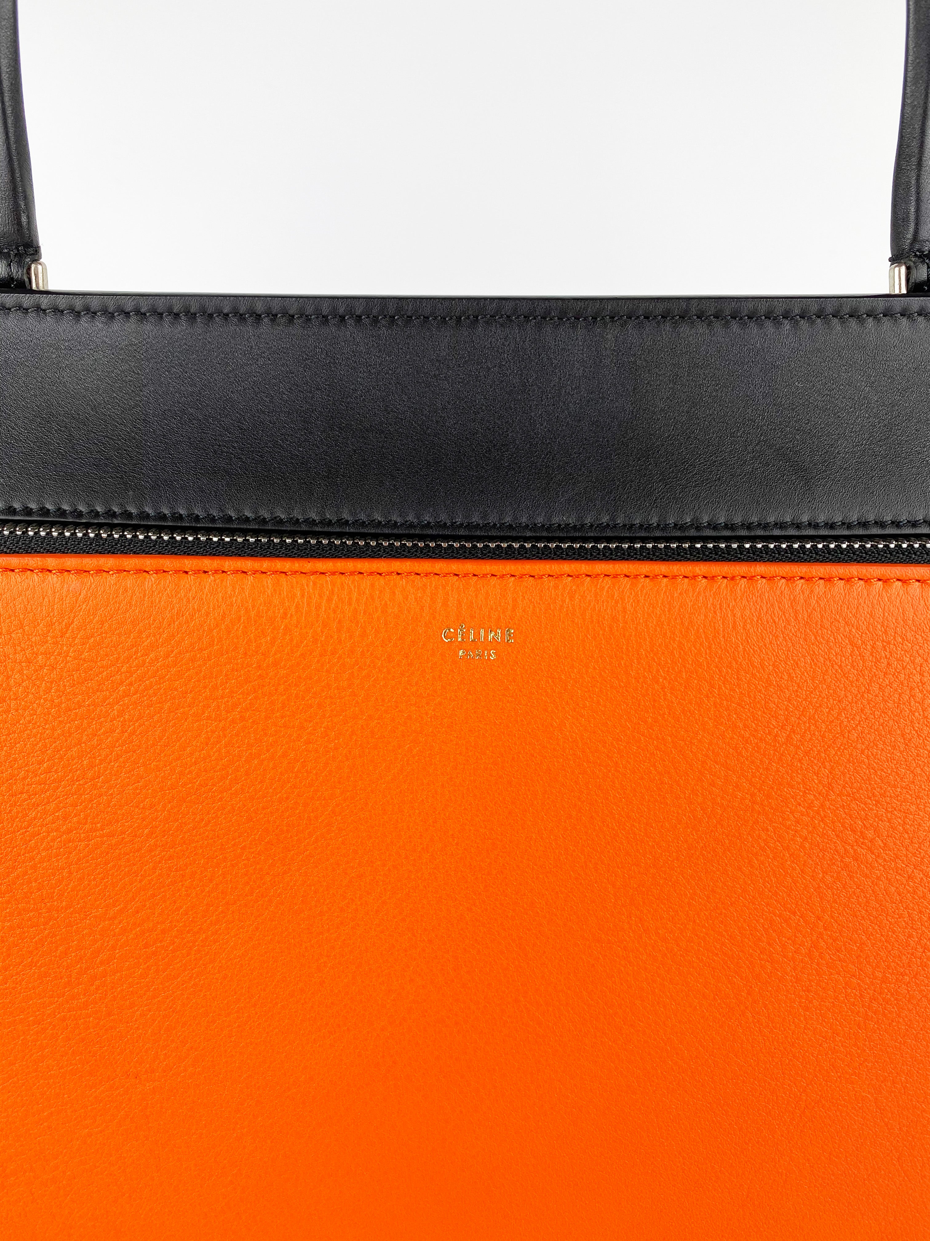 Celine Orange and Black Edge Bag - Stylish Designer Handbag for Women, Perfect for Work, Travel, and Everyday Use