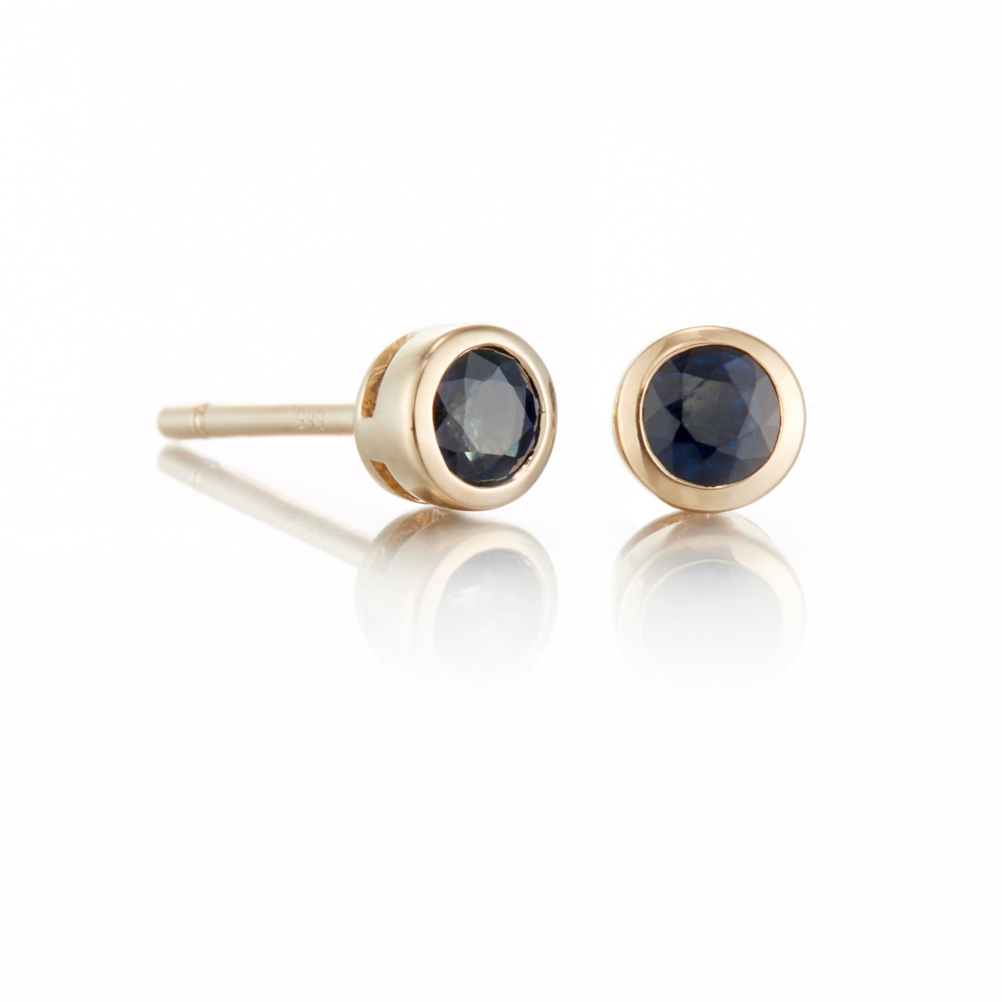 Elegant Mini Dot Earrings with Genuine Sapphire Stones | Perfect for Weddings, Parties & Everyday Wear