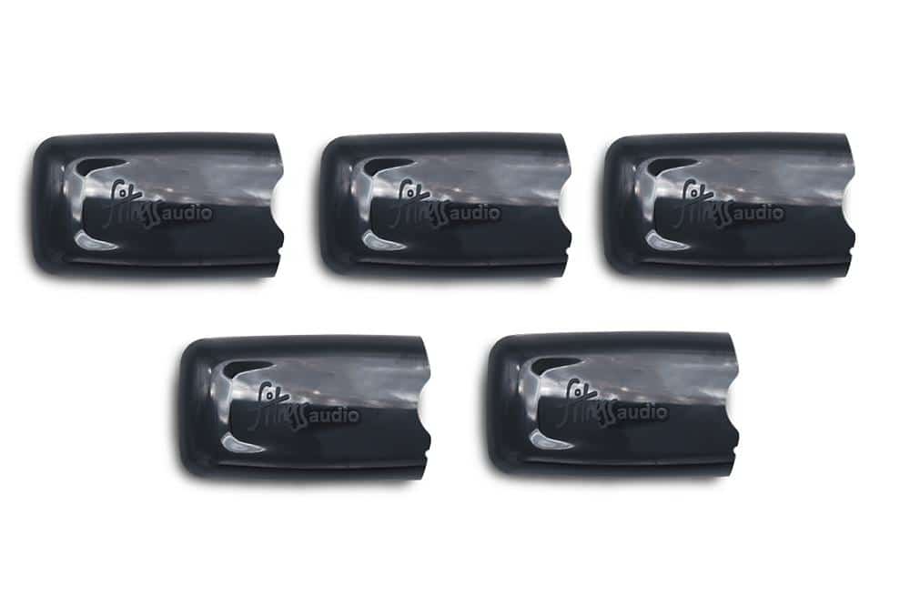 5 Pack Replacement Battery Cover for Fitness Audio Mini TX Transmitter - Durable Back Case Accessories for Wireless Headphones, Gym, Running & Workout Equipment (Black)
