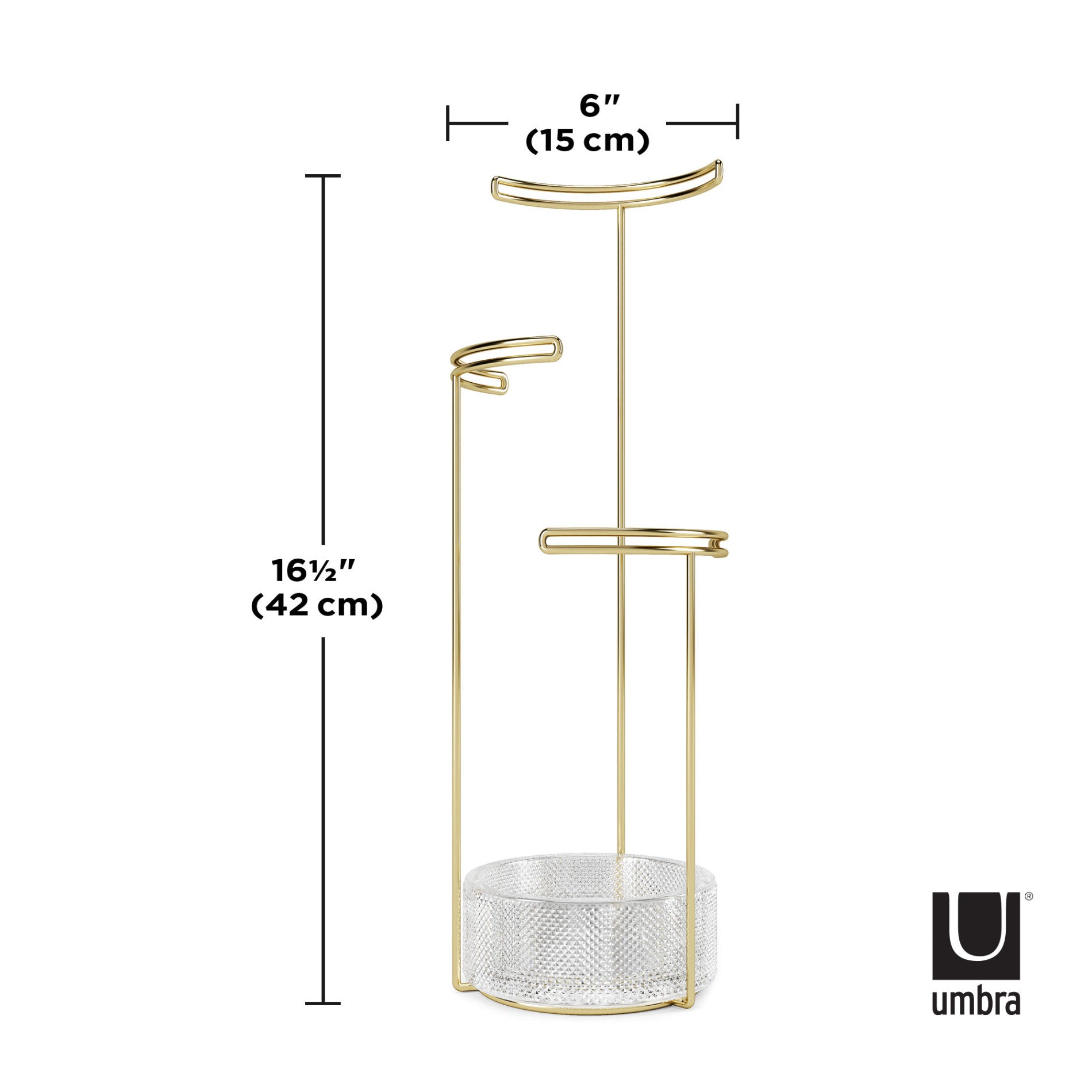 Tesora Jewelry Stand - Elegant Jewelry Organizer for Necklaces, Rings & Bracelets - Perfect for Bedroom, Bathroom & Travel Use