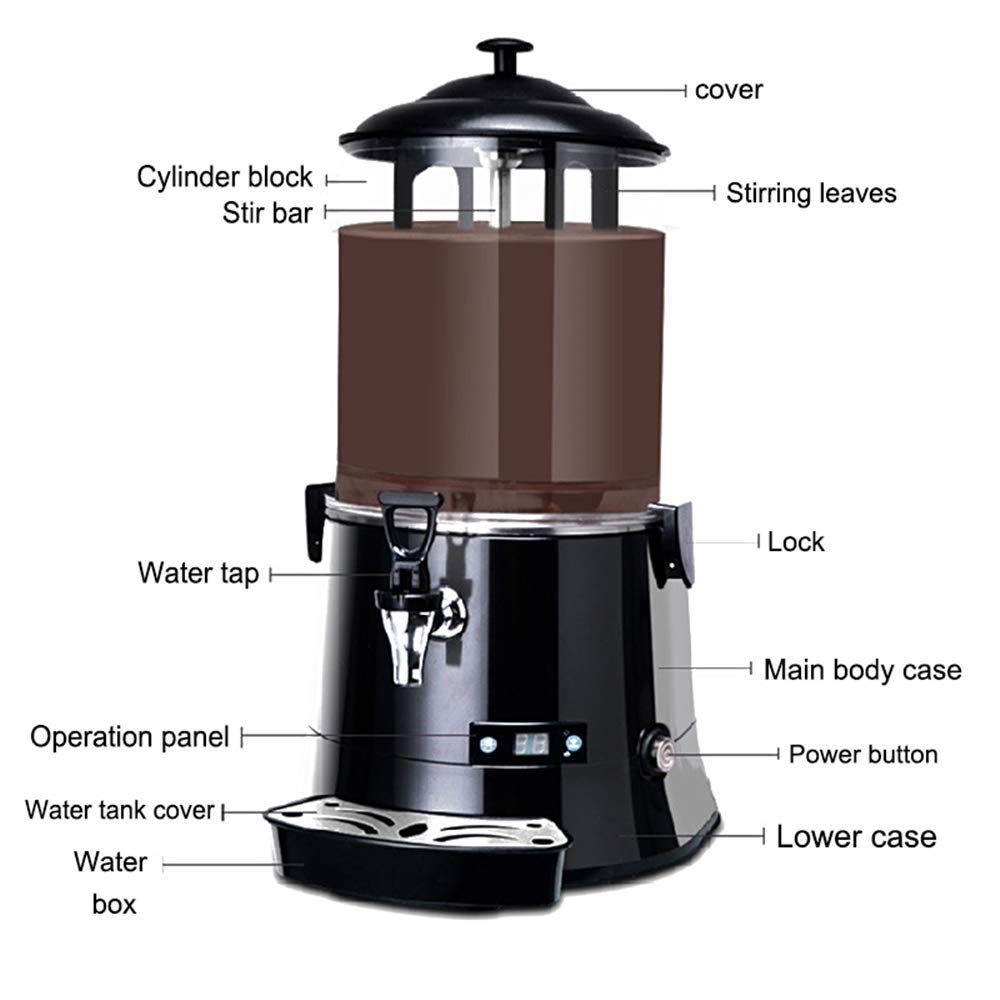 YUCHENGTECH 10L Commercial Hot Chocolate Maker Machine - Upgraded Chocolate Dispenser & Warmer for Coffee, Milk Tea & Beverages (CE Certified, 100-120V) - Perfect for Cafés, Restaurants & Catering Events