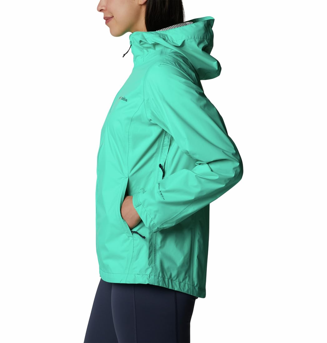 Columbia Women's EvaPOURation Jacket - Lightweight Waterproof Raincoat for Hiking & Outdoor Activities | Windproof Travel Jacket with Breathable Technology