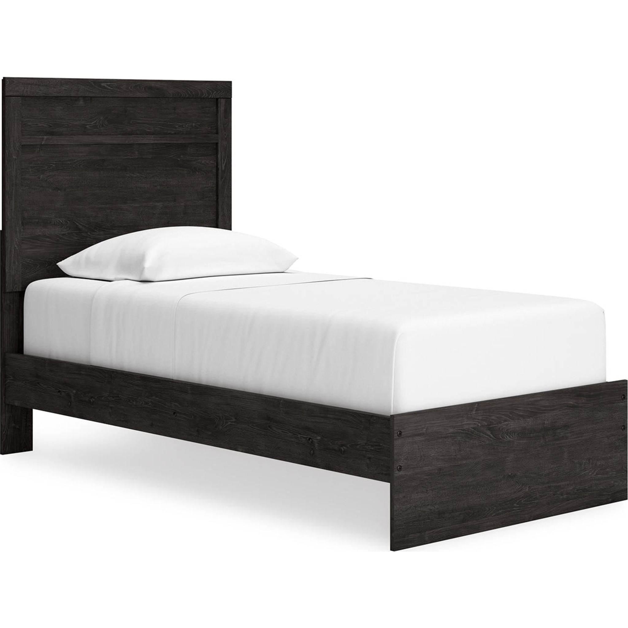Belachime 6-Piece Panel Bedroom Set in Black - Modern Bed Frame, Nightstands & Dresser for Master Bedroom Decor