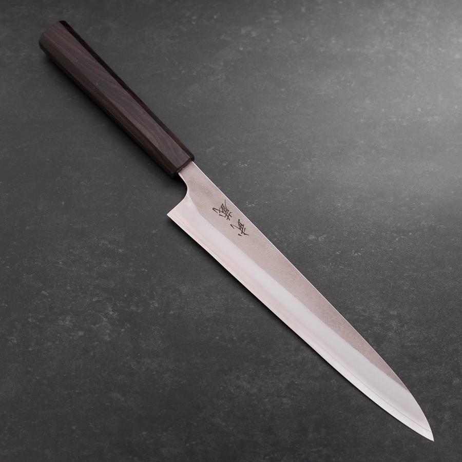 Premium Sujihiki Japanese Chef Knife 240mm - SKD11 Steel with Nashiji Finish & Ebony Handle - Perfect for Sushi, Sashimi, and Meat Slicing