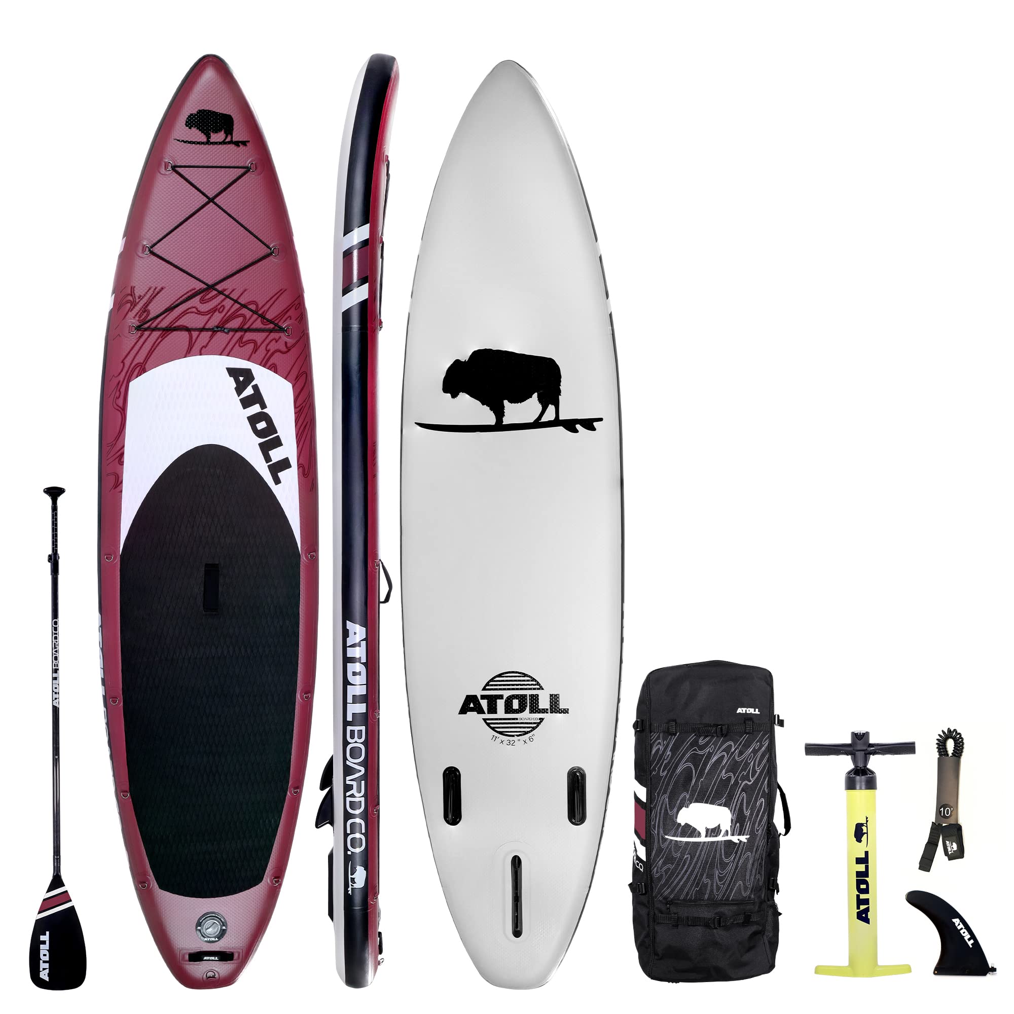 Inflatable SUP Board with Pump & Paddle - 9ft/11ft for Travel & Water Sports