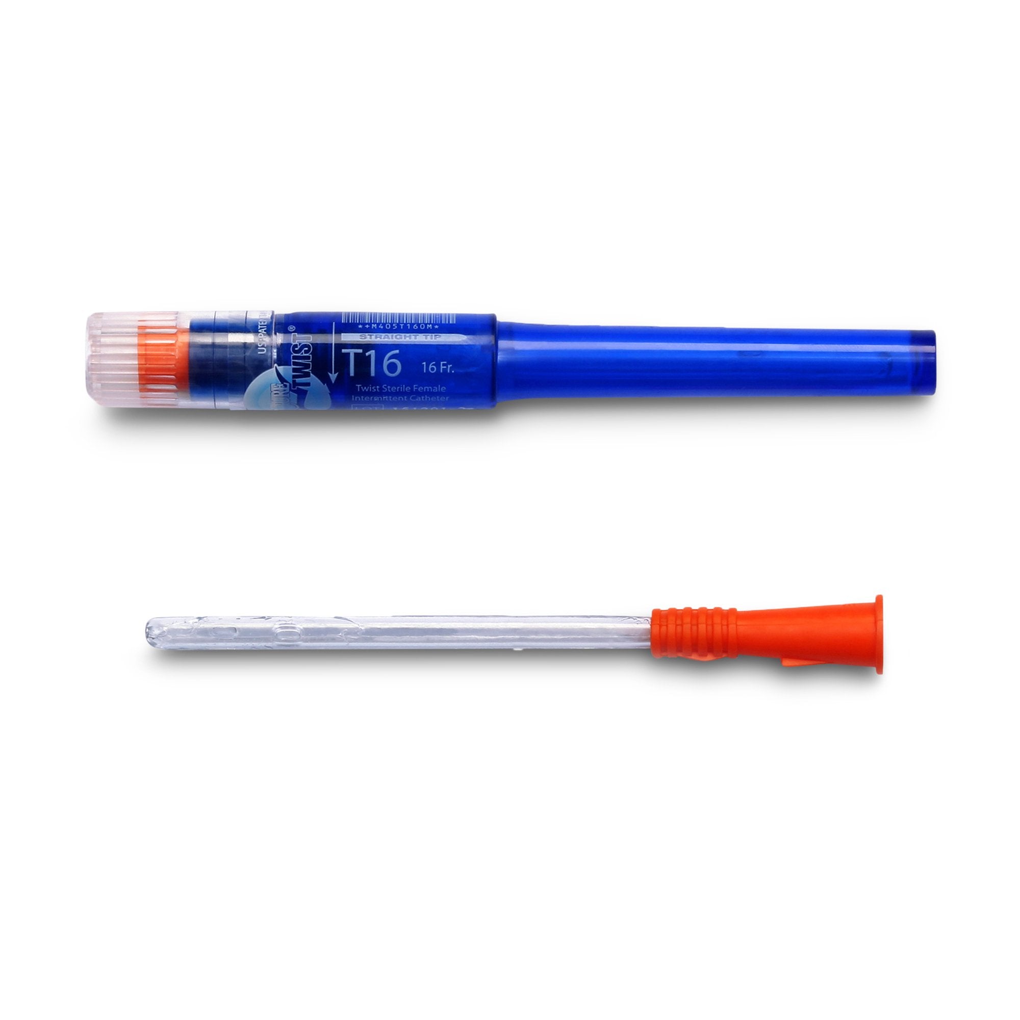 Twist® Lubricated Urethral Catheter - Straight Tip, PVC, Box of 30 - Ideal for Medical Use & Catheterization Procedures