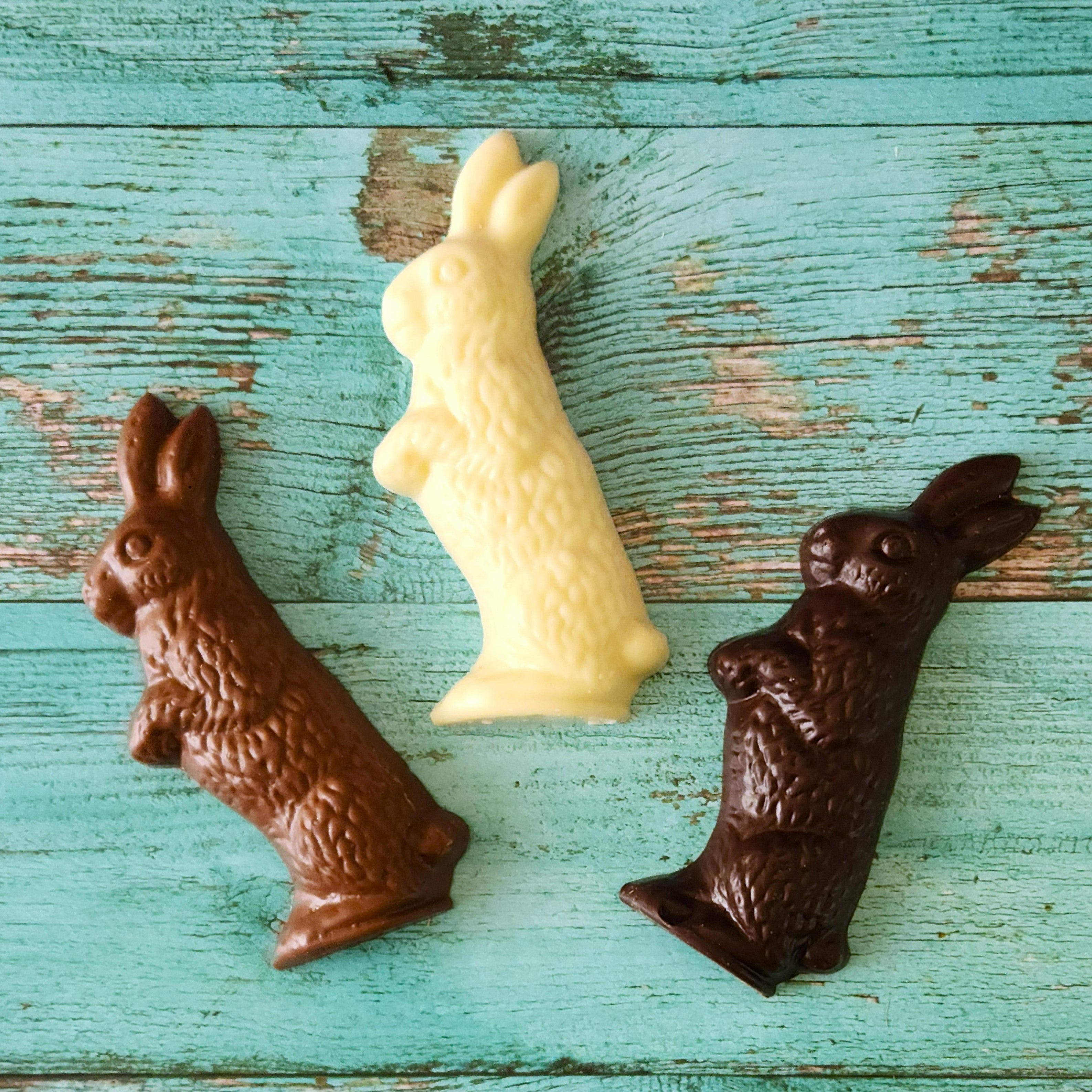 Chocolate Standing Bunny Favor - Easter Chocolate Bunny Treats for Kids Party Favors, Baby Shower Gifts & Holiday Celebrations