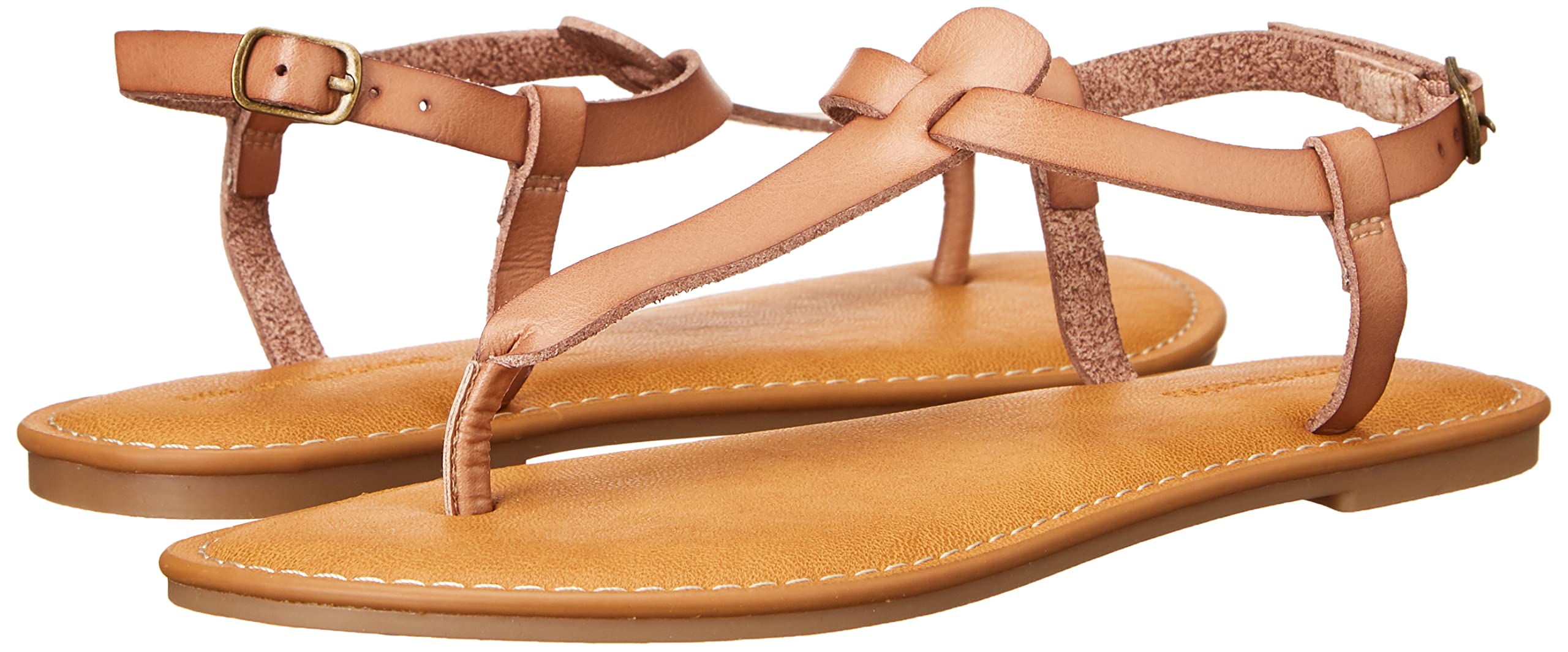 Amazon Essentials Women's Casual Thong Sandal with Adjustable Ankle Strap - Comfortable Summer Flip Flops for Beach, Pool, and Outdoor Walking
