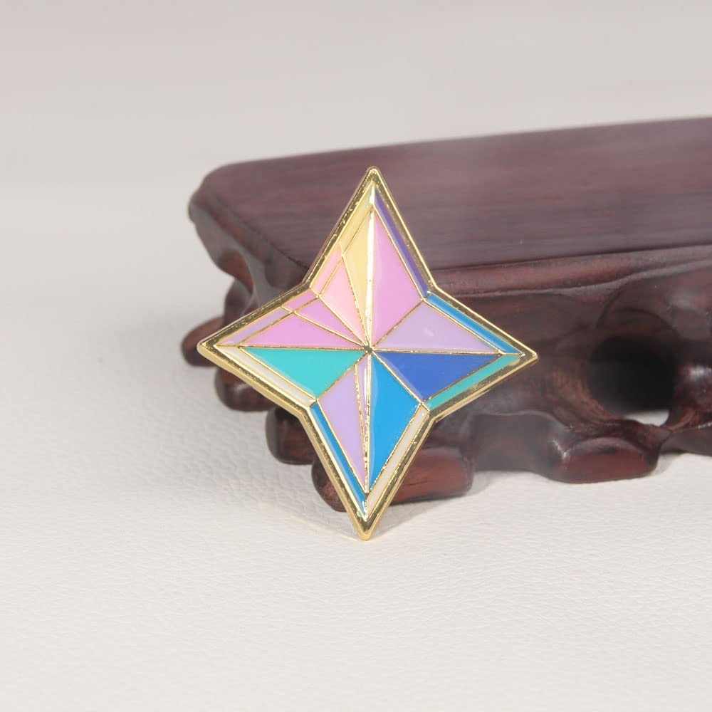 Genshin Impact Vision Brooch Pin Set - Glowing Eye of God Collectible Pins - Anime Game Cosplay Accessories for Women & Fans - Perfect for Conventions, Cosplay & Gift Giving