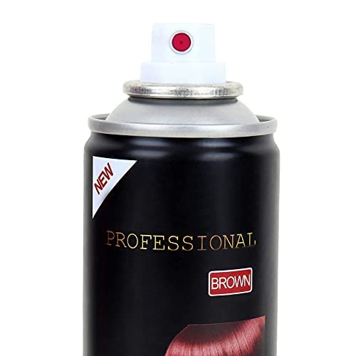 HUDA GIRL BEAUTY Professional 1 Day Temporary Hair Color Spray with Argan Oil, Botox, Keratin & Collagen - Brown (125ml) | Washable Hair Color for Parties, Halloween & Costume Events | Vegan & Cruelty-Free Hair Chalk Spray