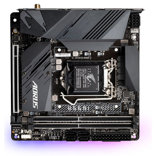 Gigabyte B560I Aorus Pro AX Mini-ITX Motherboard - Intel LGA 1200 Socket, Supports 10th & 11th Gen CPUs, WiFi 6, PCIe 4.0 - Perfect for Compact Gaming PC Builds & Home Theater Systems