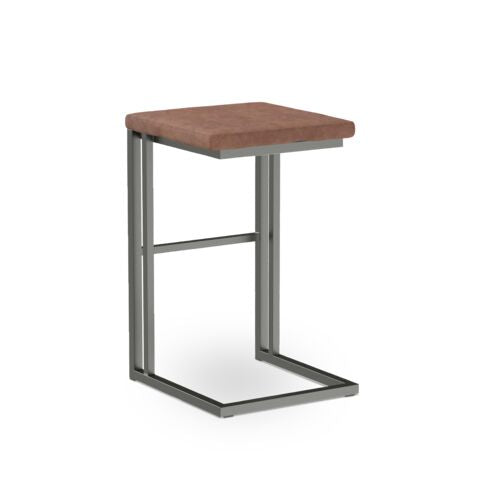 Boone Counter Height Stool - Grey & Antique Brown Bar Stools for Kitchen Island, Breakfast Nook & Home Bar - Adjustable Height Modern Dining Stools