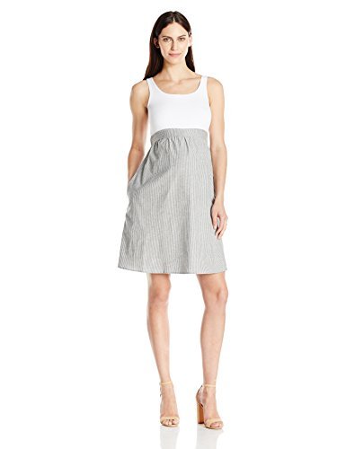 Maternal America Women's Empire Waist Cotton Maternity Dress - Comfortable Pregnancy Dress for Baby Shower, Maternity Photos & Everyday Wear