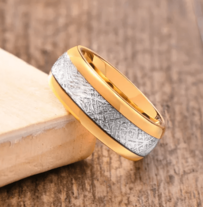 Premium Gold Plated Tungsten Wedding Band for Men & Women - Durable, Scratch-Resistant, Comfort Fit - Perfect for Engagement, Anniversary & Everyday Wear