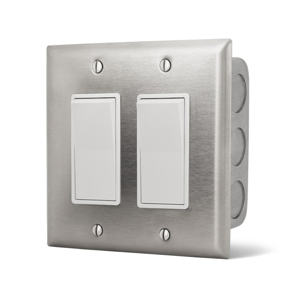 Infratech Simple Dual ON/OFF In-Wall Switch for Single Element Electric Heaters - Perfect for Home, Office & Garage Heating Control