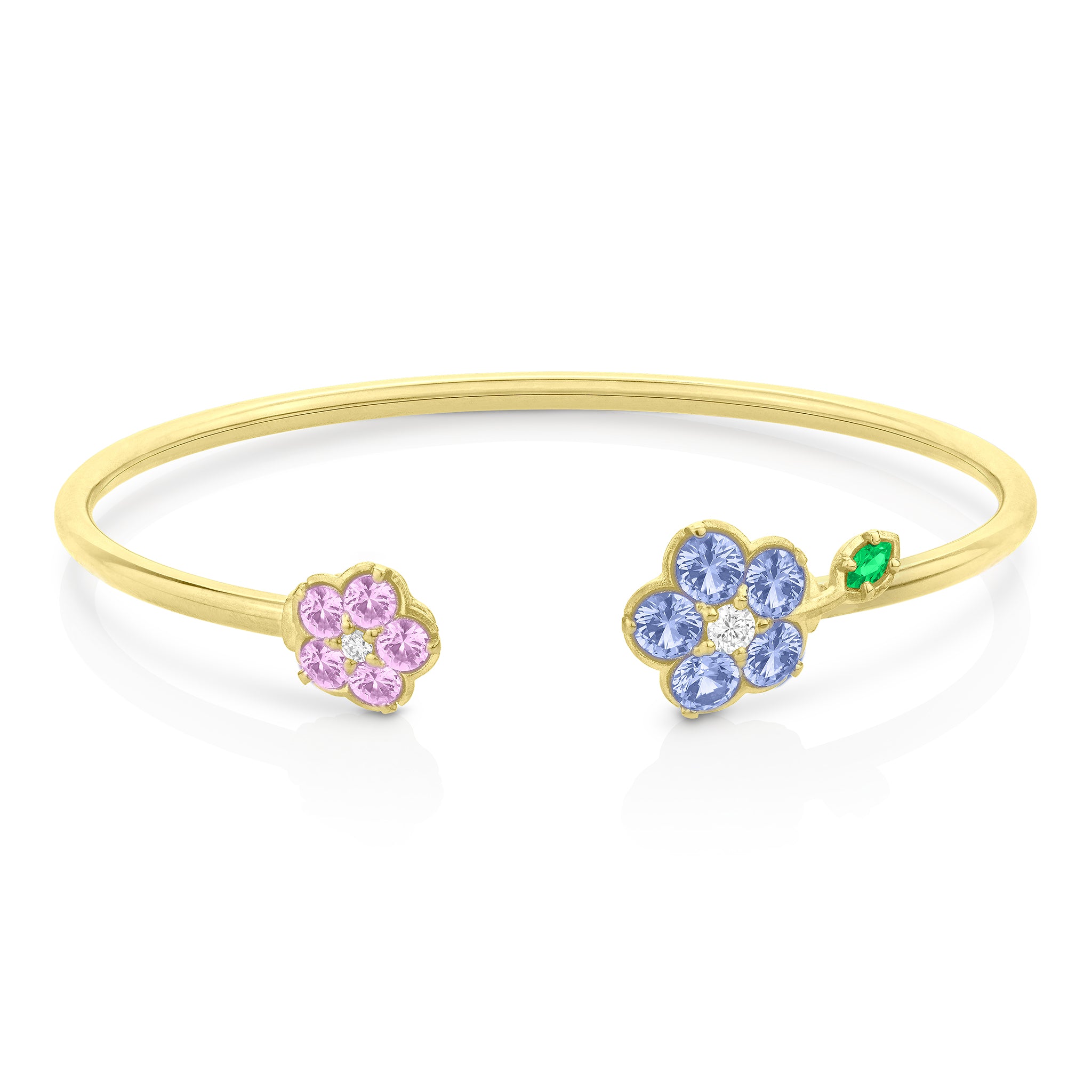 Paul Morelli Blue & Pink Sapphire Wild Child Bangle Bracelet - Elegant Jewelry for Women, Perfect for Parties, Weddings & Special Occasions