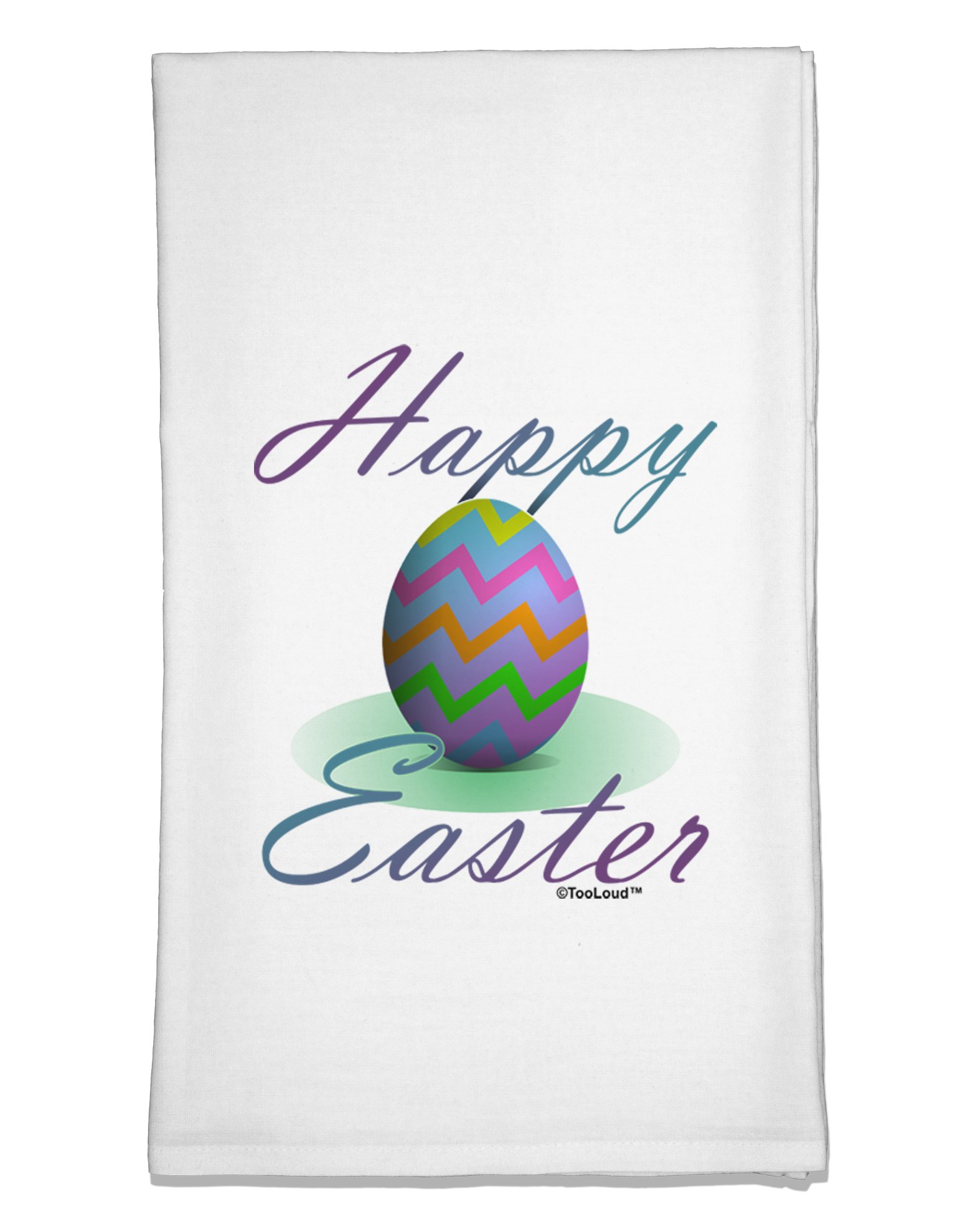 TooLoud One Happy Easter Egg Flour Sack Dish Towel - Cute Spring Kitchen Towels for Baking, Cooking & Easter Decor - Absorbent Cotton Tea Towels for Holiday Home Decor