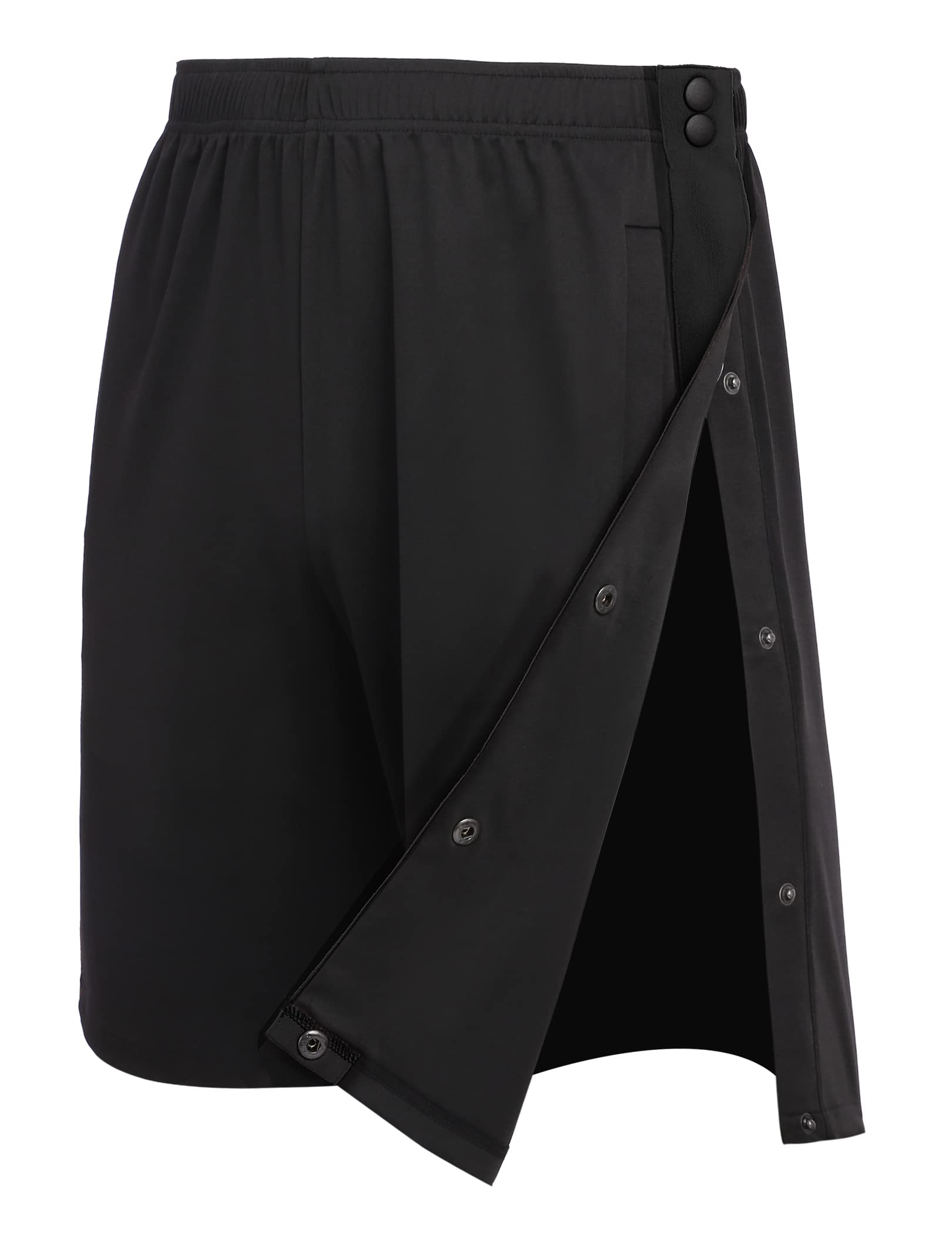 Post Surgery Adaptive Tear Away Shorts for Men - Wide Leg Snap Loose Fit Comfort Shorts for Recovery & Physical Therapy