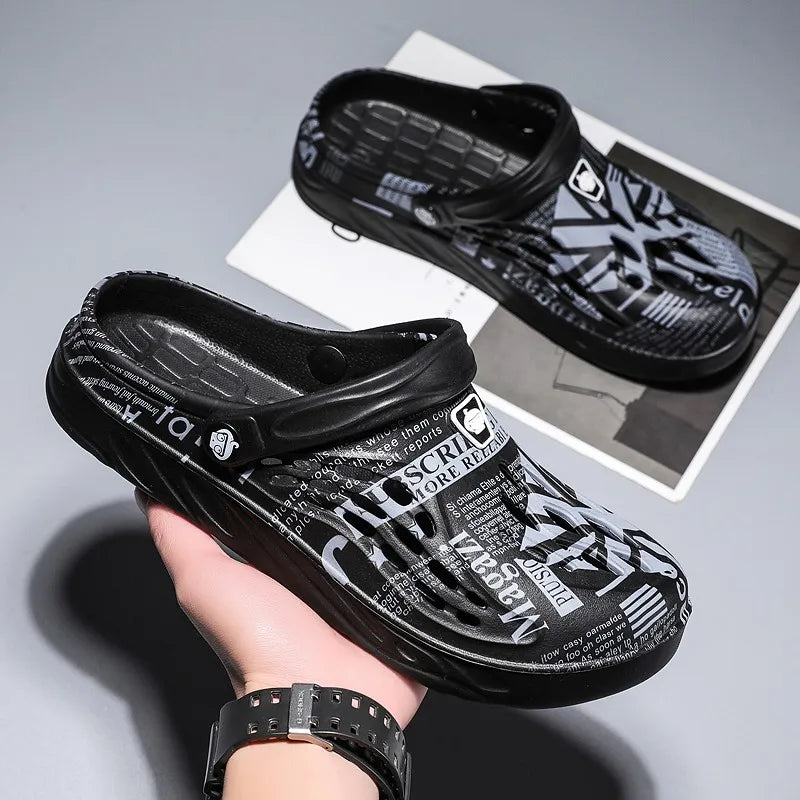 2023 Summer Big Size 48/49 Men's Slippers - Extra Large Comfortable Sandals for Men | Fashion Luxury Casual Shoes | Soft Home & Outdoor Slides for Relaxation, Beach, and Lounging