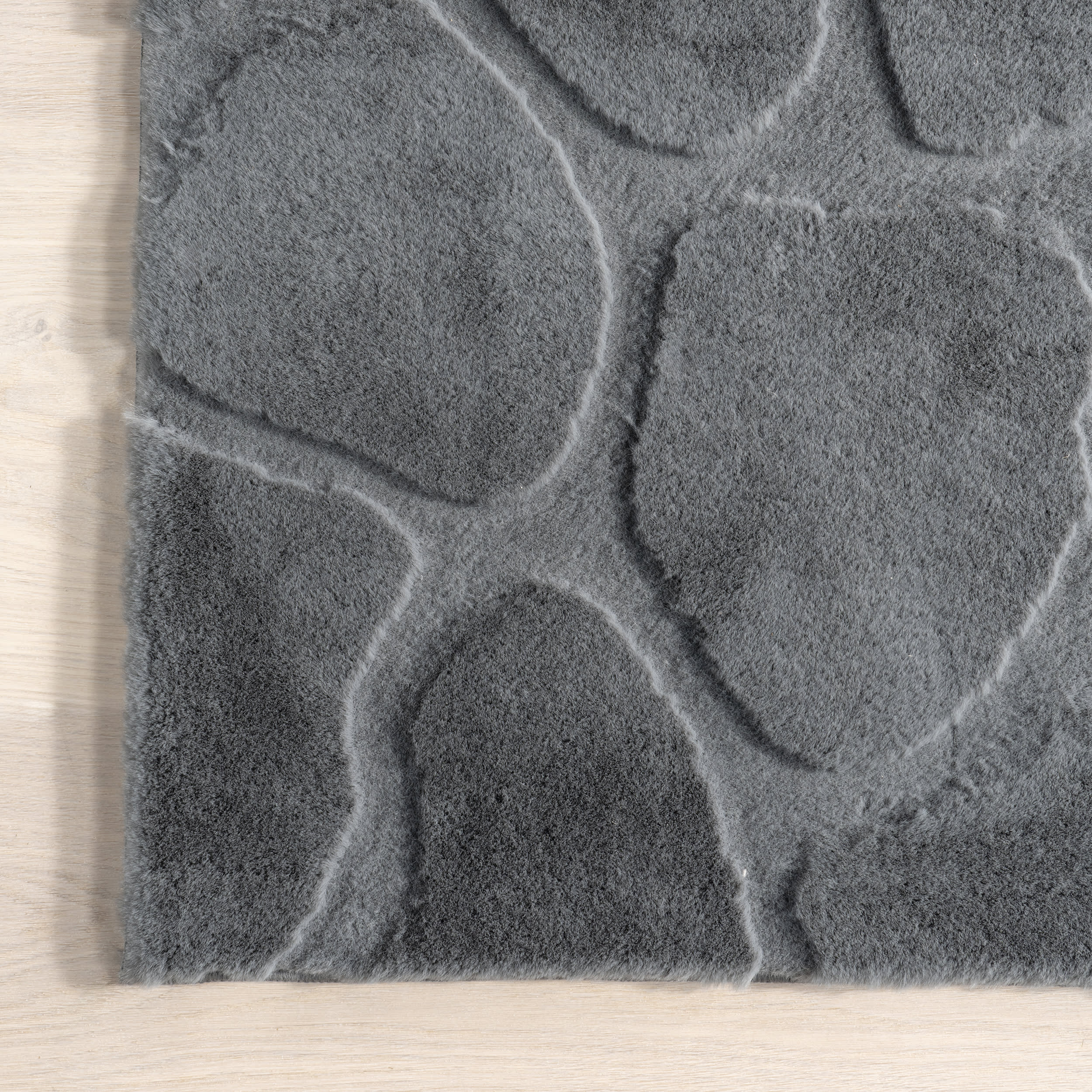 Bertie Pebble Plush Cloud Washable Rug - Soft Grey Blue Shaggy Area Rug for Living Room, Bedroom & Nursery | Machine Washable & Non-Slip Backing