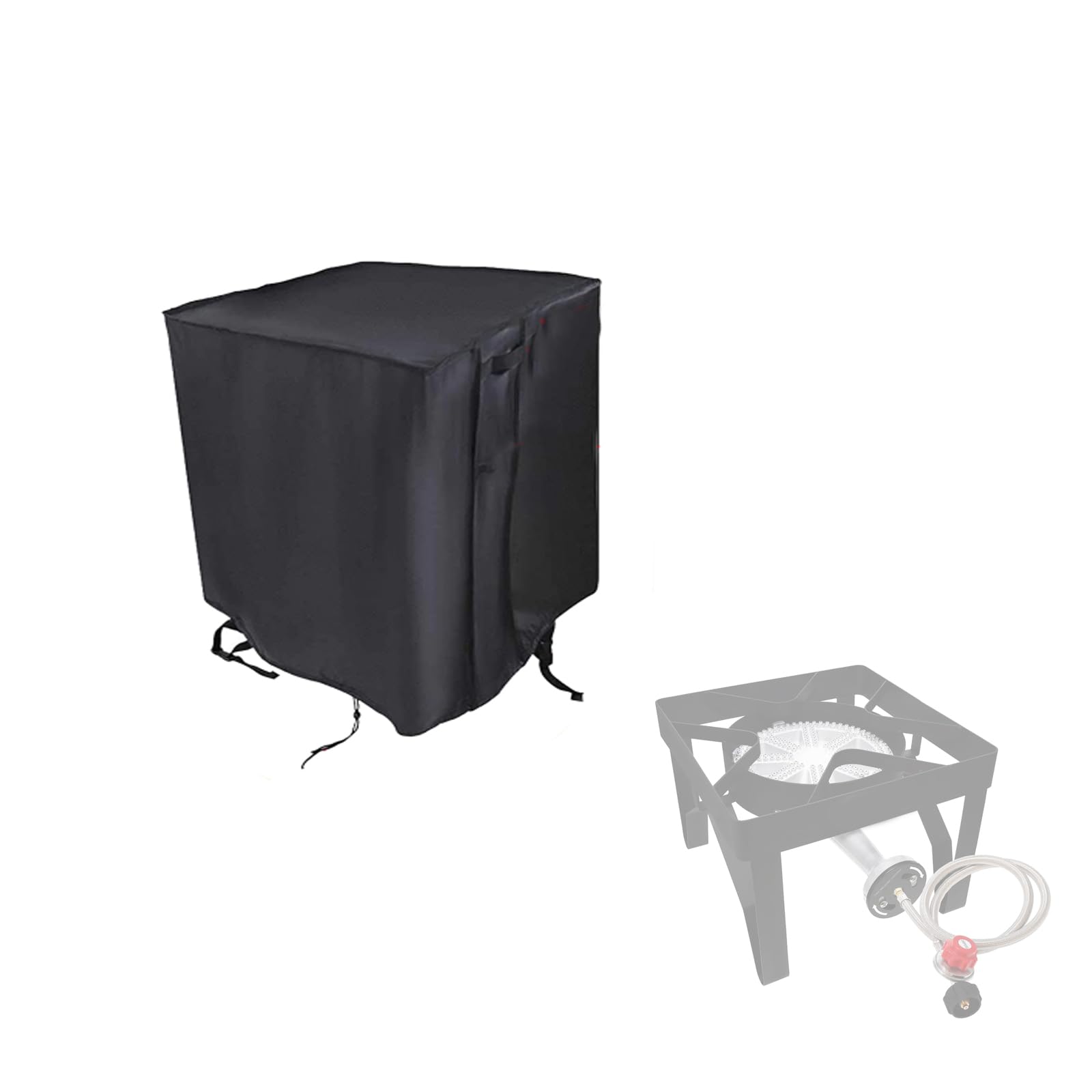 GasOne 200K BTU Propane Burner Cover - Waterproof Outdoor Single Burner Stove Cover (16x16x12 Inch) for Home Brewing, Turkey Frying & Camping Cooking - Perfect for Backyard BBQs, Tailgating & Outdoor Adventures