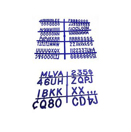 Blue Plastic Letterboard Letters - Helvetica Style Changeable Alphabet Set for DIY Signs, Classroom, Office & Home Decor