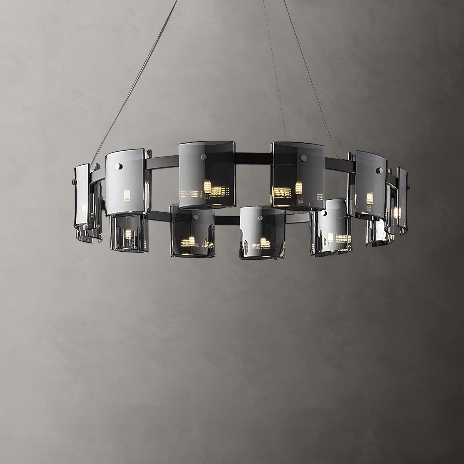Corlota Chandelier - Modern Crystal Ceiling Light Fixture for Dining Room, Living Room & Bedroom | Elegant Home Decor Lighting