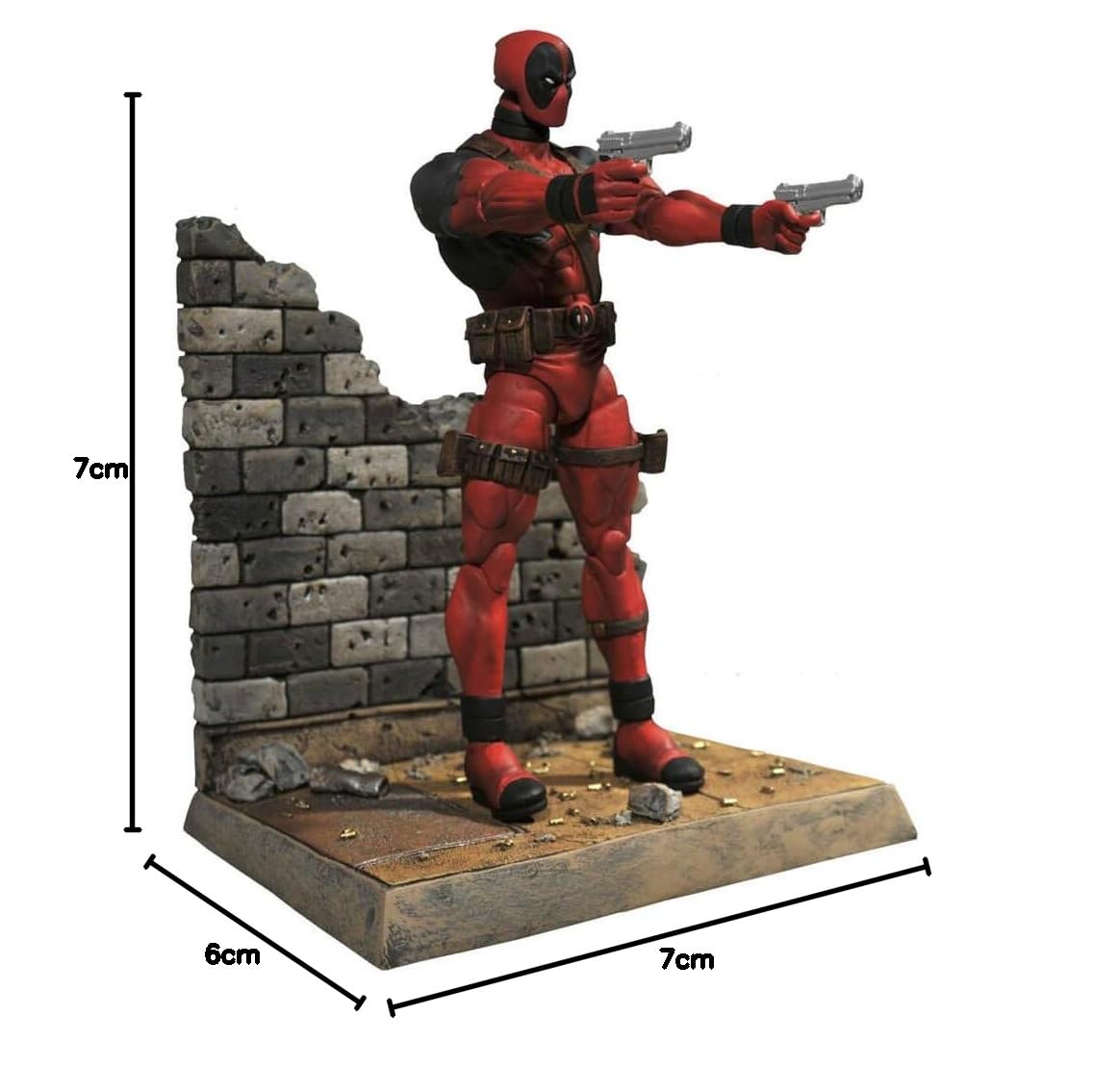Marvel Select Deadpool Action Figure - Red & Black Superhero Collectible Toy for Display & Play | Perfect for Marvel Fans, Collectors & Gift Giving