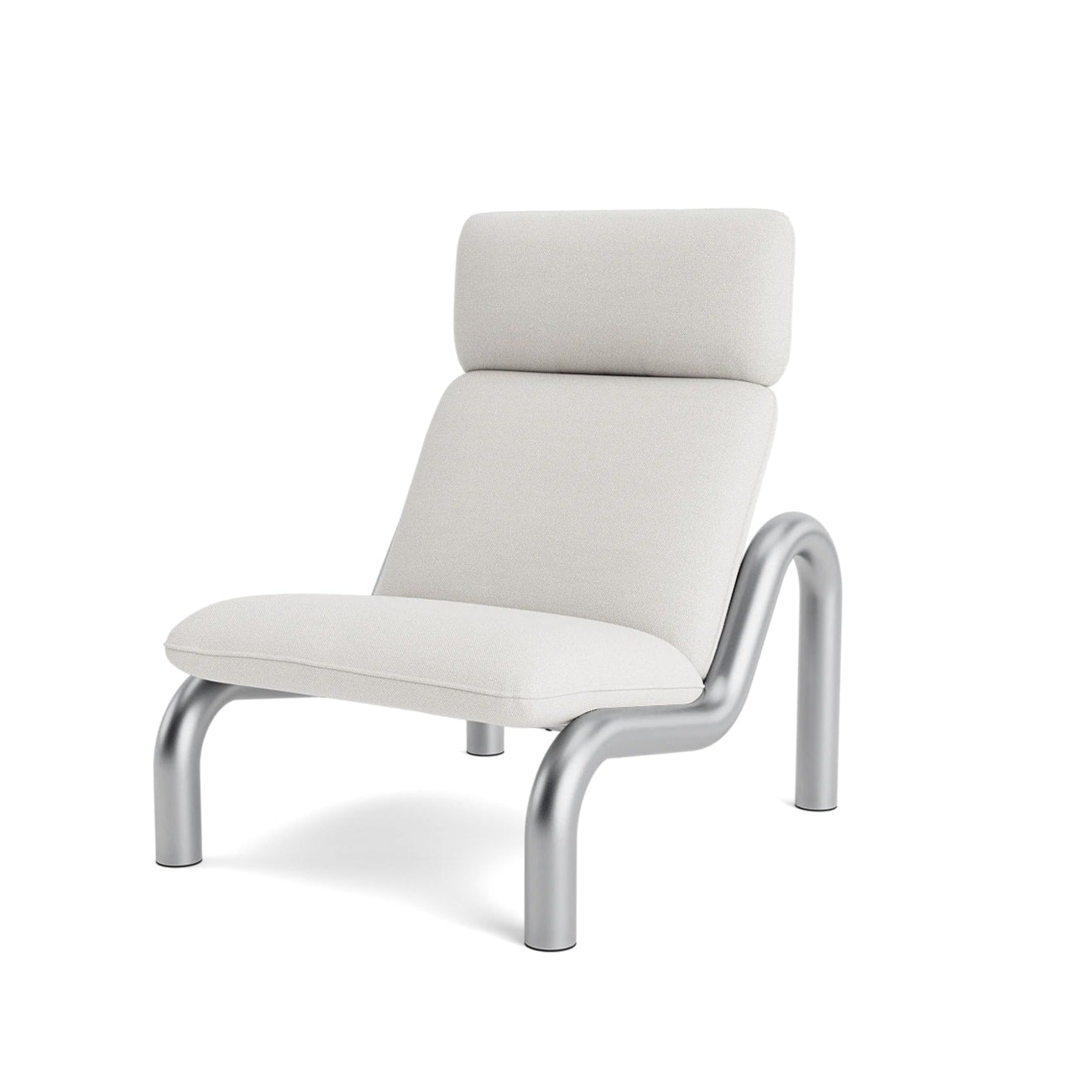 Normann Copenhagen Tube Lounge Chair - Modern Stainless Steel Frame with Hallingdal 103 Fabric, Mid-Century Inspired Accent Chair for Living Room, Lounge, or Office - Pre Order Now