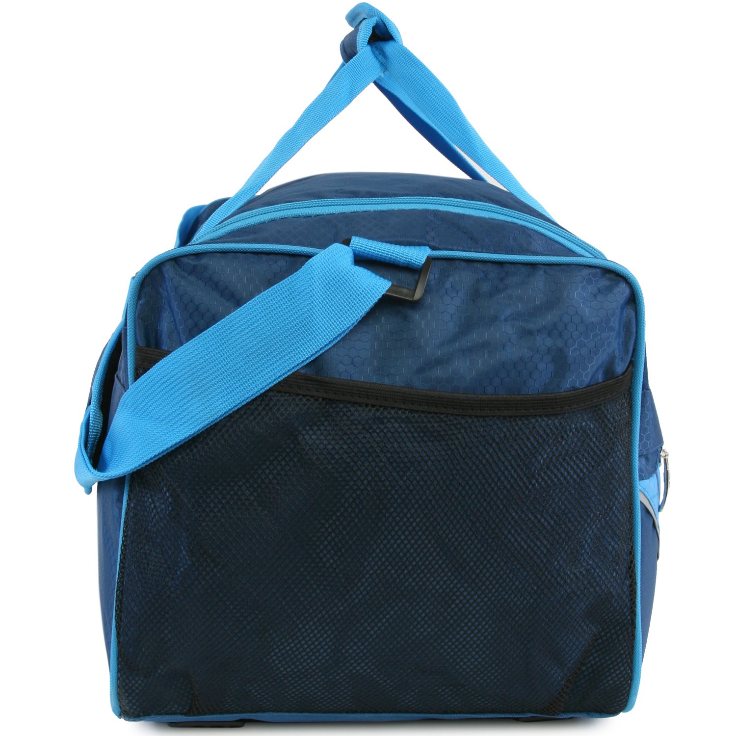 Fila Drone SM Travel Gym Sport Duffel Bag - Water-Resistant Nylon Carryall for Men & Women - Perfect for Gym, Workout, Travel & Sports - Navy/Blue, One Size