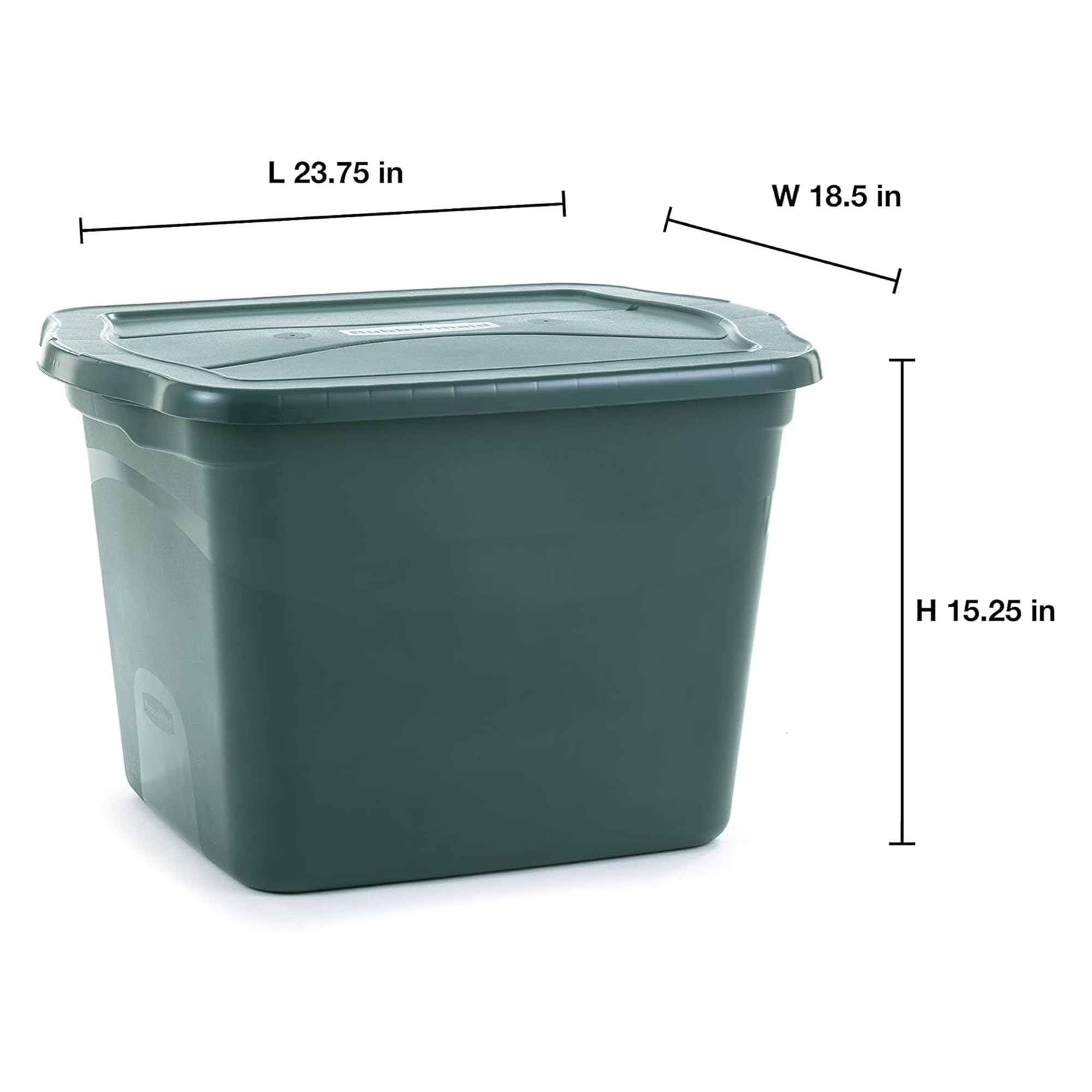 Rubbermaid ECOSense 18 Gallon Storage Containers with Lids (6-Pack) – Durable, Reusable & Stackable Plastic Bins for Garage, Home & Office Organization – Made from Recycled Materials – Perfect for Seasonal Decor, Toys & Clutter Storage