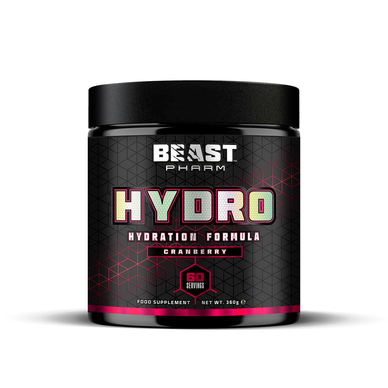 Beast Pharm Hydro 360g (Cranberry Flavor) - Premium Hydration Powder for Athletes & Fitness Enthusiasts - Post-Workout Recovery & Electrolyte Replenishment
