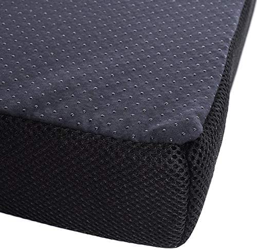**Portable Memory Foam Seat Cushion for Office & Home - Non-Slip Bottom, Washable Cover, Ergonomic Coccyx Support - Perfect for Office Chairs, Car Seats, Wheelchairs & Travel (Black)**
