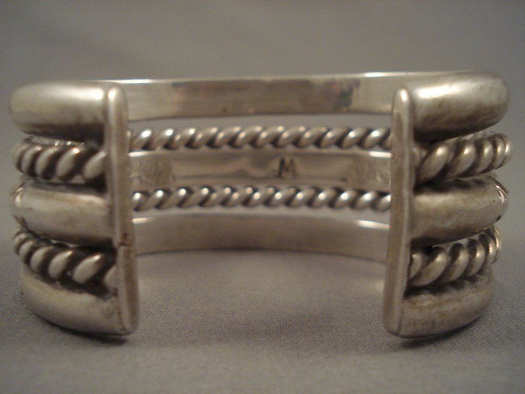 101 Grams Heavy Vintage Navajo Sterling Silver Native American Bracelet - Thick & Wide Handmade Jewelry for Women, Boho Fashion & Gift Giving