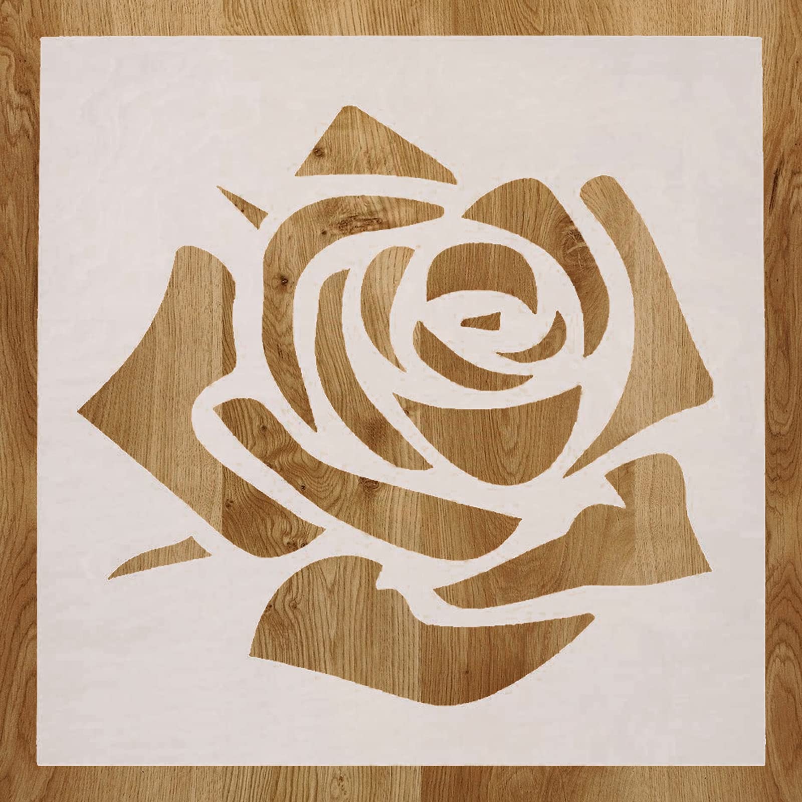 Rose Paint Stencil for Walls & Furniture - Reusable DIY Decorative Stencil with Floral Rose Pattern - Perfect for Home Decor, Craft Projects, and Wedding Decorations