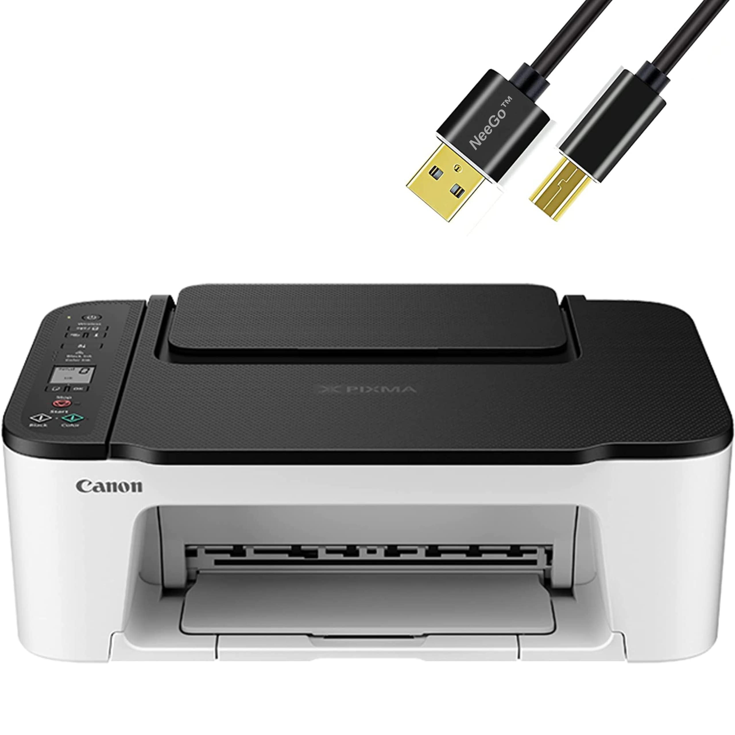 Canon Wireless All-in-One Inkjet Printer with LCD Display - Print, Copy, Scan, Mobile Printing - USB & WiFi Connectivity with 6ft Cable - Perfect for Home Office, Small Business & Remote Work
